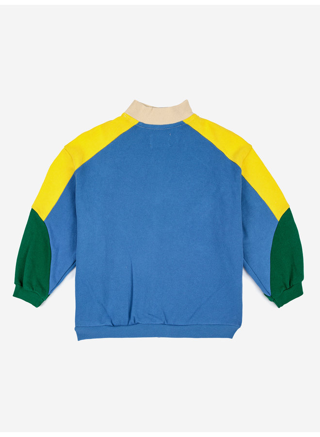 Bobo Choses | color block zipped sweatshirt | multicolor