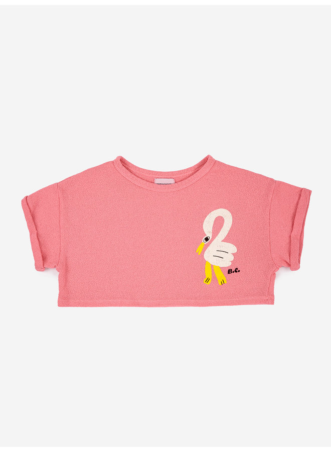 Bobo Choses | pelican cropped sweatshirt | pink