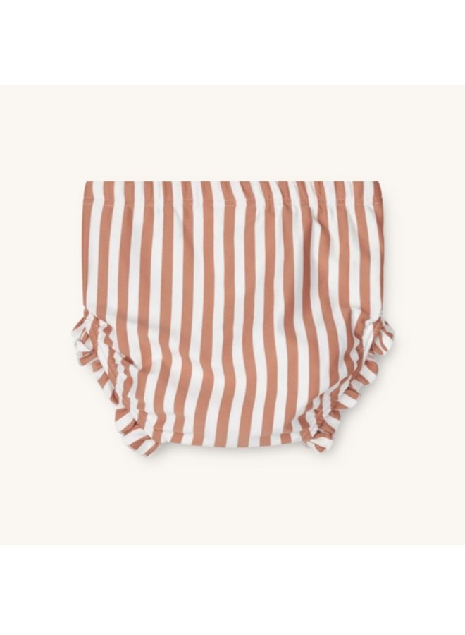 Liewood | mila baby printed swim pants | tuscany rose/ creme stripe