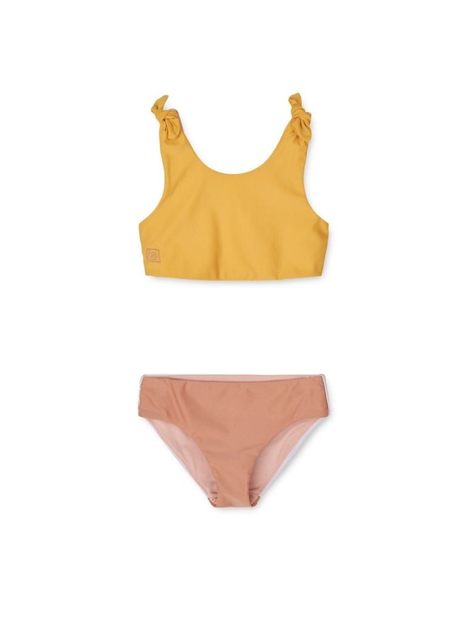 Liewood | bow printed bikini set | yellow mellow multi mix