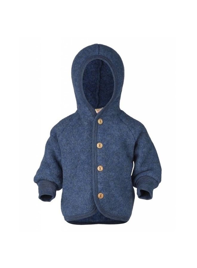 Engel | hooded jacket | blue melange