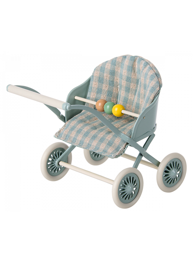 Maileg | stroller | baby mice | mint