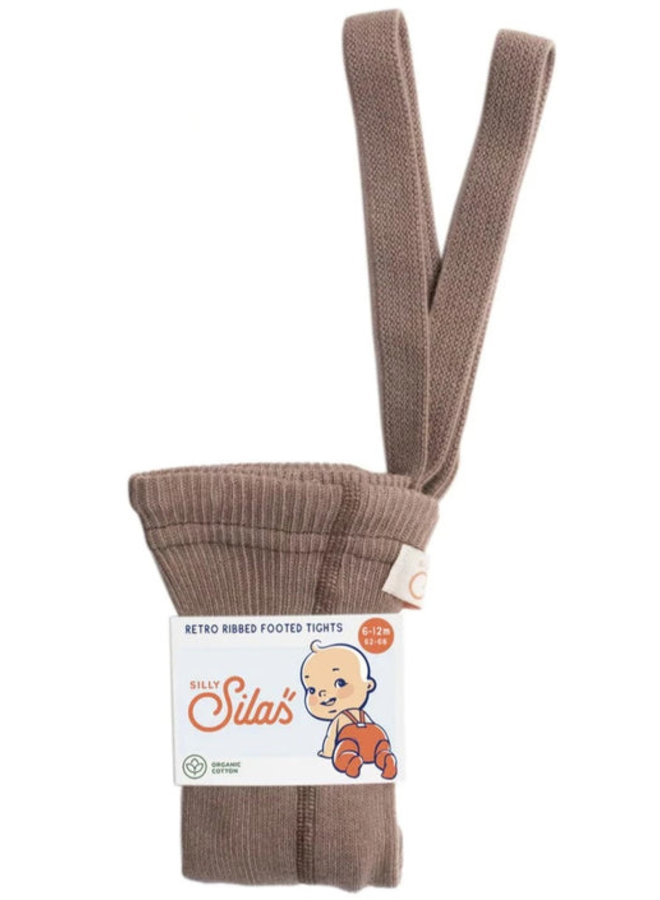 Silly Silas | footed cotton tights | granola