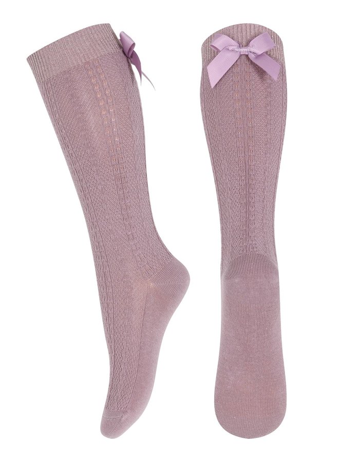 MP Denmark | sofia knee socks with bow | elderberry