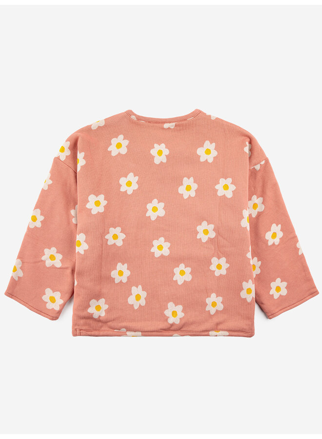 Bobo Choses | little flower buttonned sweatshirt