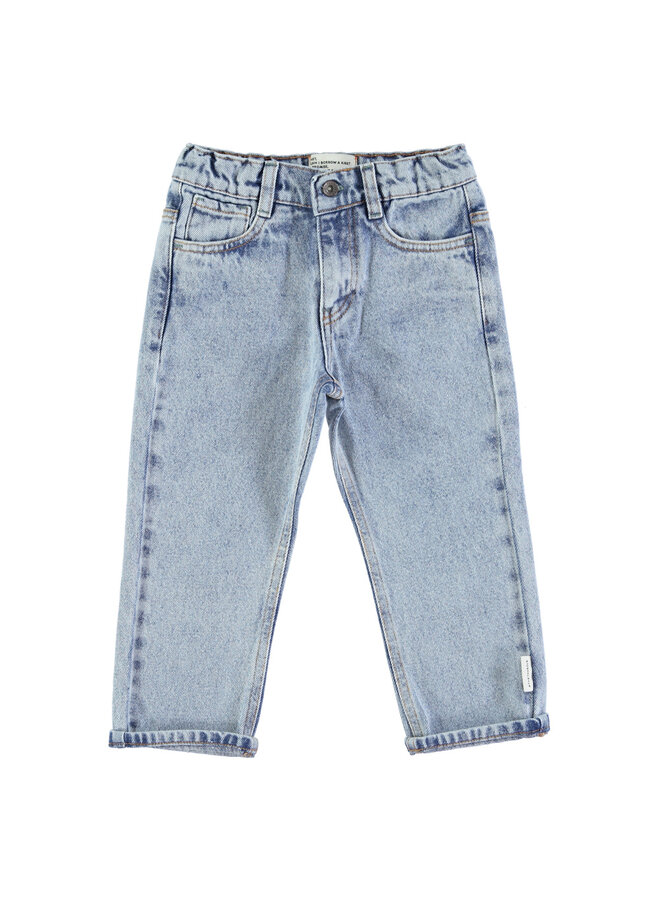 Piupiuchick | denim trousers | washed light blue