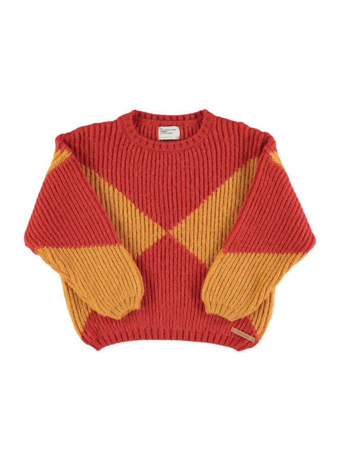 Piupiuchick | knitted sweater | red & orange