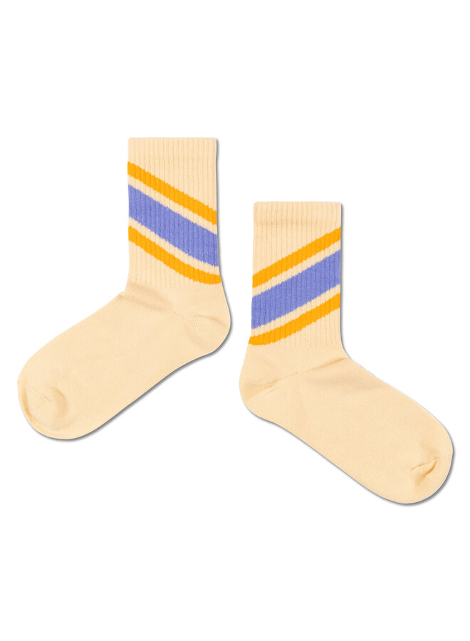 Repose AMS | sporty socks | oyster violet orange stripe