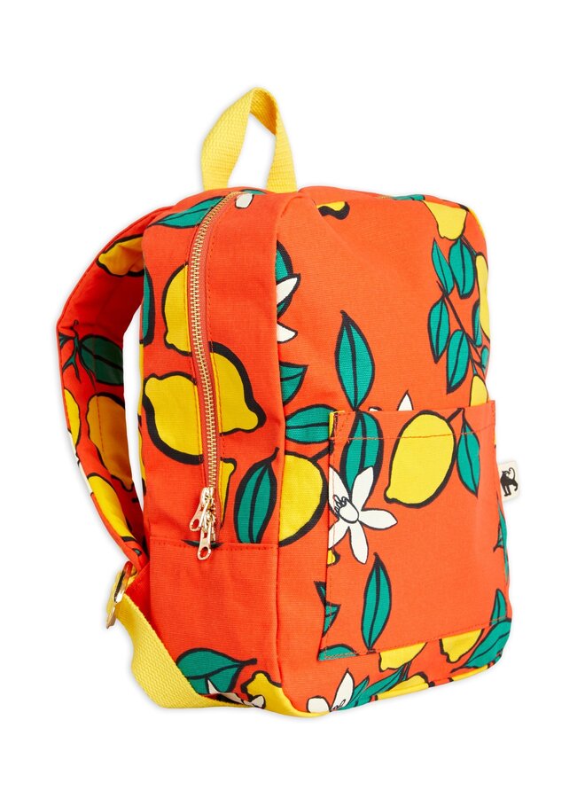 Mini rodini | lemons aop backpack | red