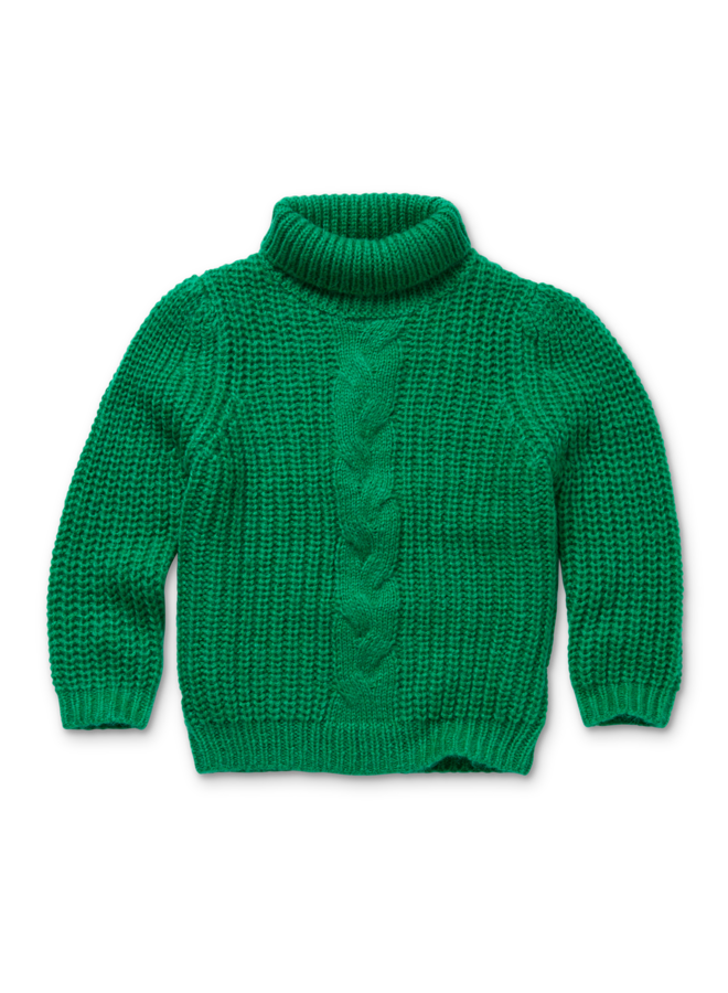 Sproet & Sprout | cable sweater fern green | fern green
