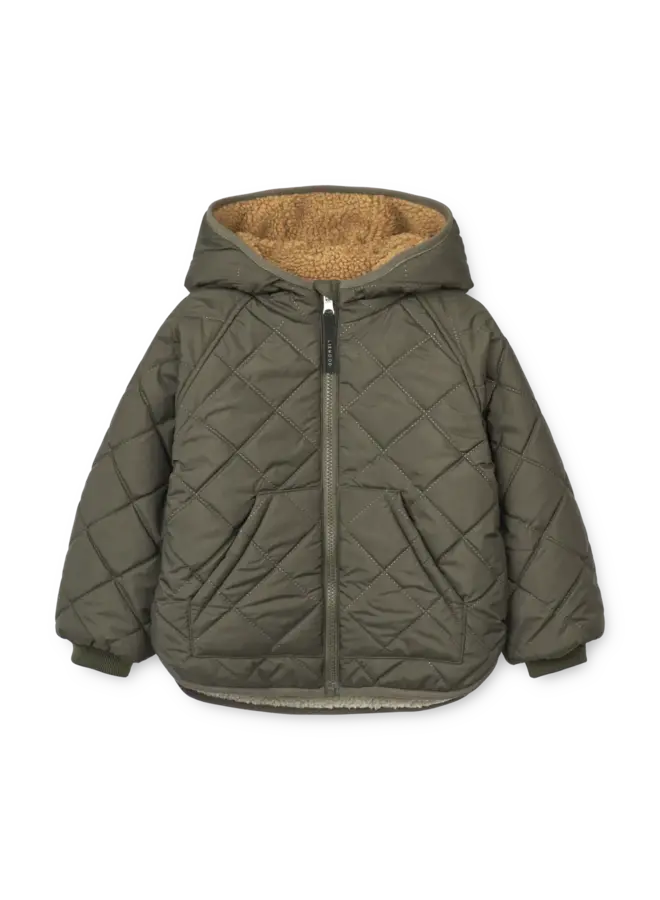 Liewood | jackson reversible jacket | army brown mix