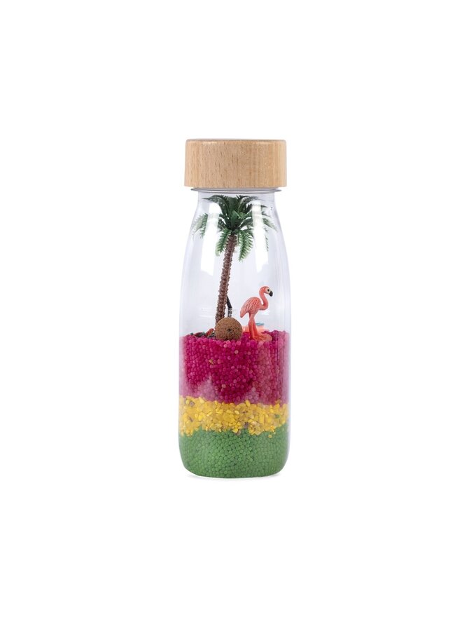 Petit Boum I spy bottle flamingo