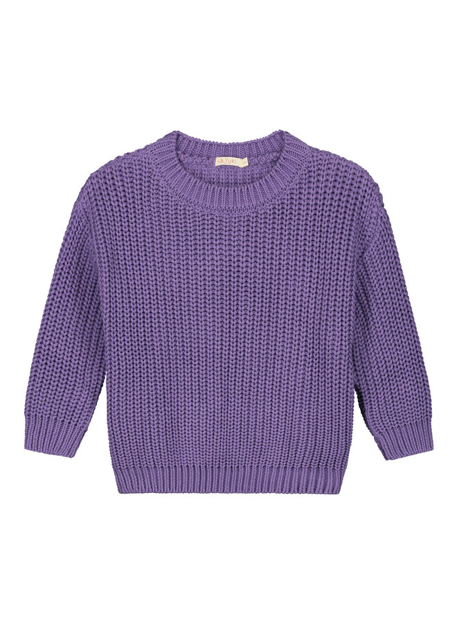 Yuki Kidswear | chunky knitted sweater | violet