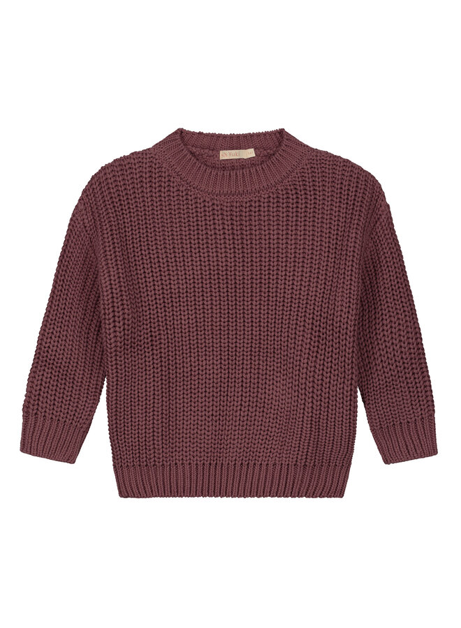 Yuki Kidswear | chunky knitted sweater | grape