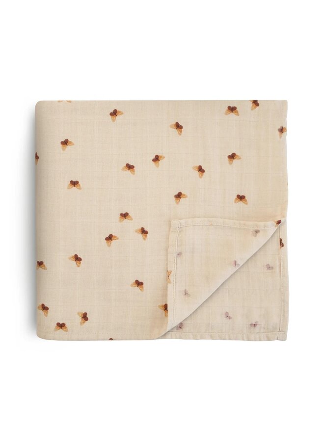 Mushie | swaddle | butterflies