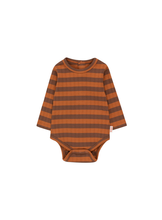 Tinycottons | stripes body | brown/dark brown