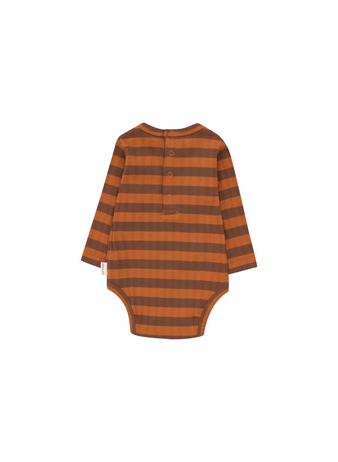 Tinycottons | stripes body | brown/dark brown