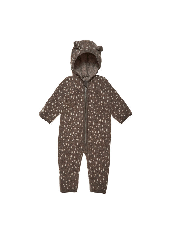 Huttelihut | allie | pram suit ears soft wool | brown