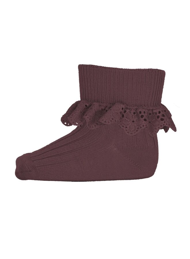 MP Denmark | lea socks - lace | grape skin