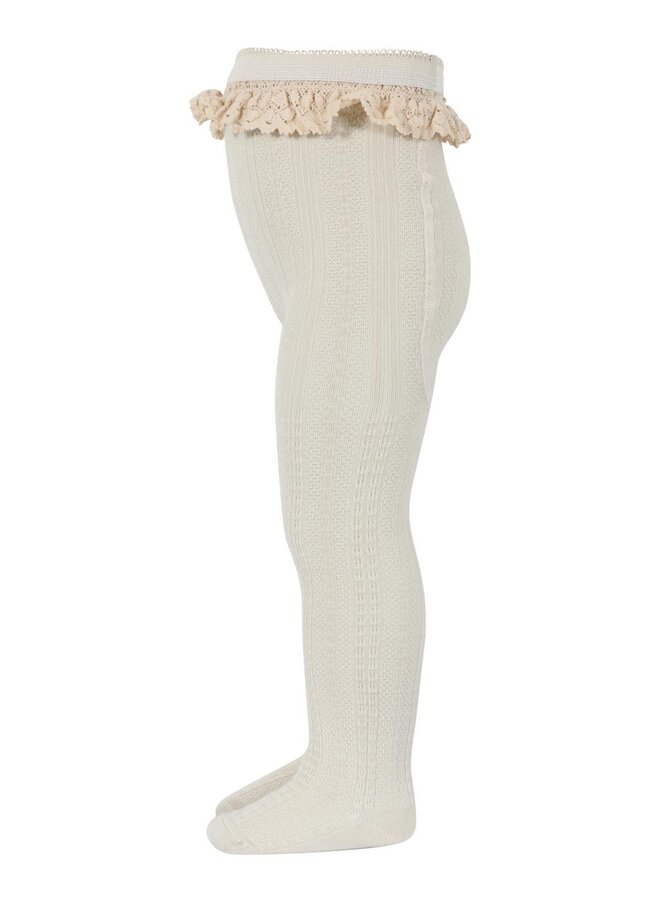 MP Denmark | berta tights - lace | ecru