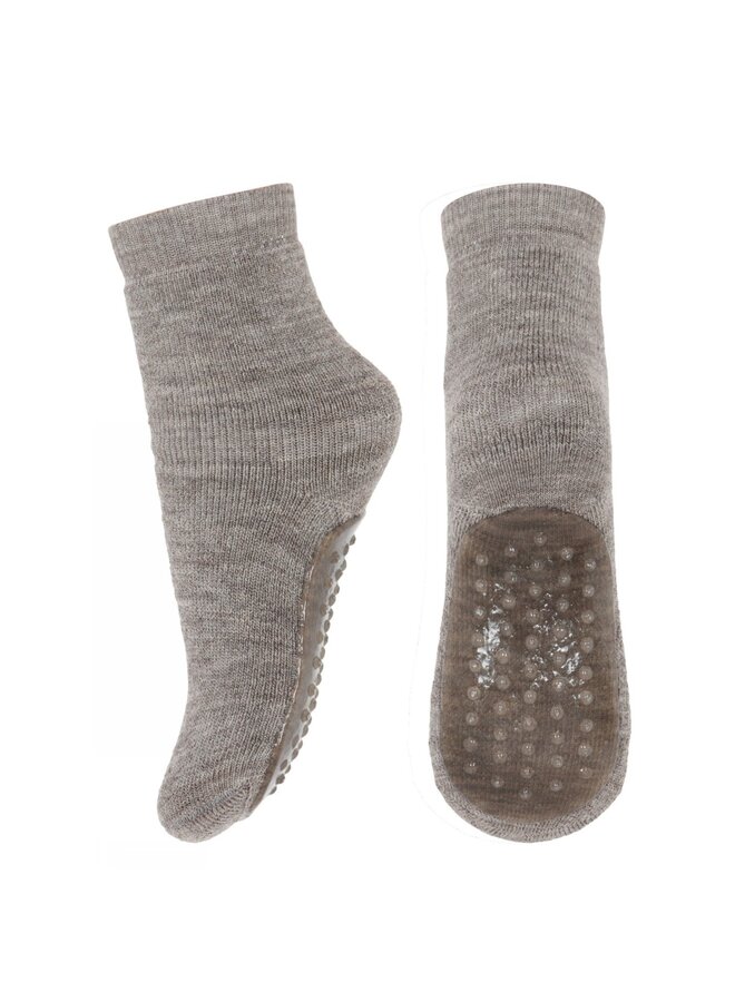 MP Denmark | wool socks - anti-slip | light brown melange