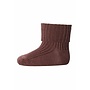 MP Denmark | wool rib baby socks | brown sienna