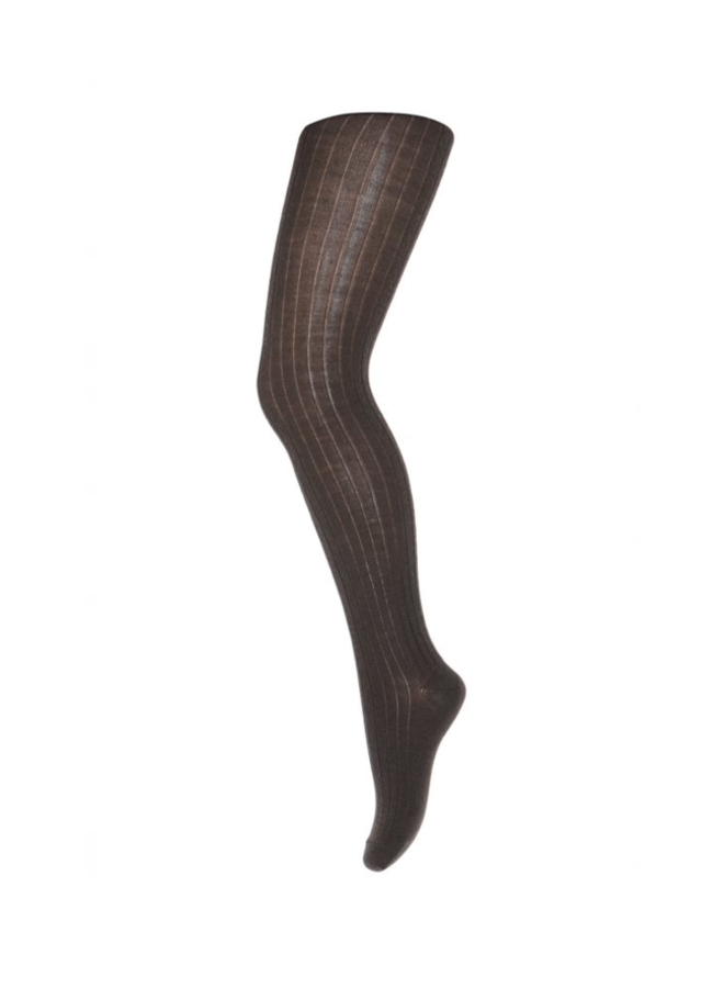 MP Denmark |  cotton rib tights |  dark brown