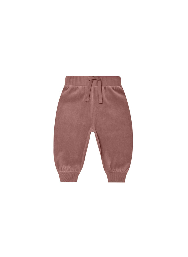 Quincy Mae | velour relaxed sweatpant | fig