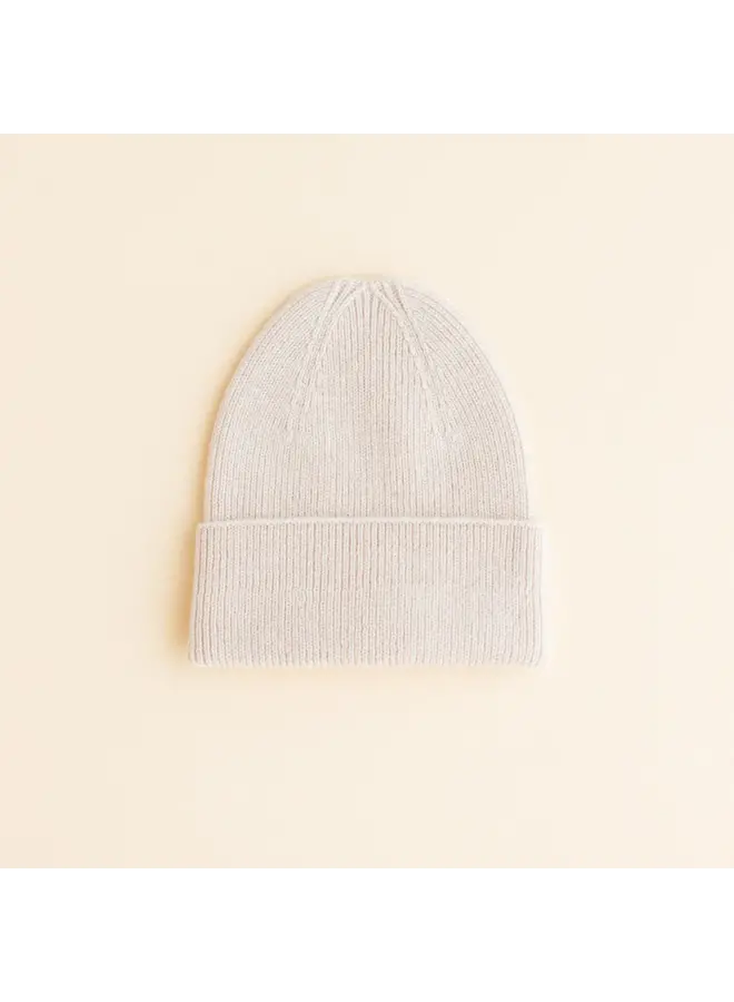 Hvid | beanie fonzie newborn | cream