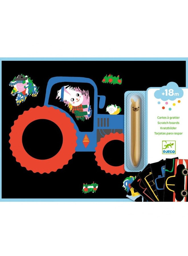Djeco | kraskaarten | voertuigen