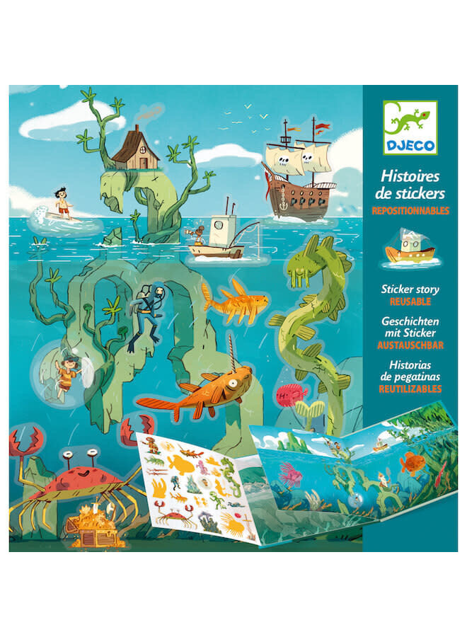 Djeco | herbruikbare stickers | avonturen op zee