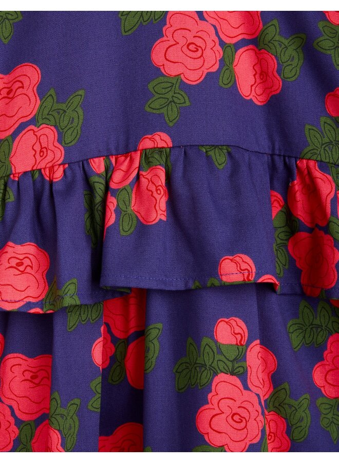 Mini Rodini | roses aop woven frill dress