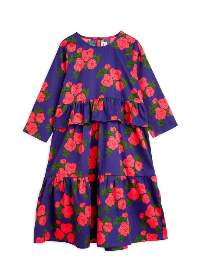 Mini Rodini | roses aop woven frill dress