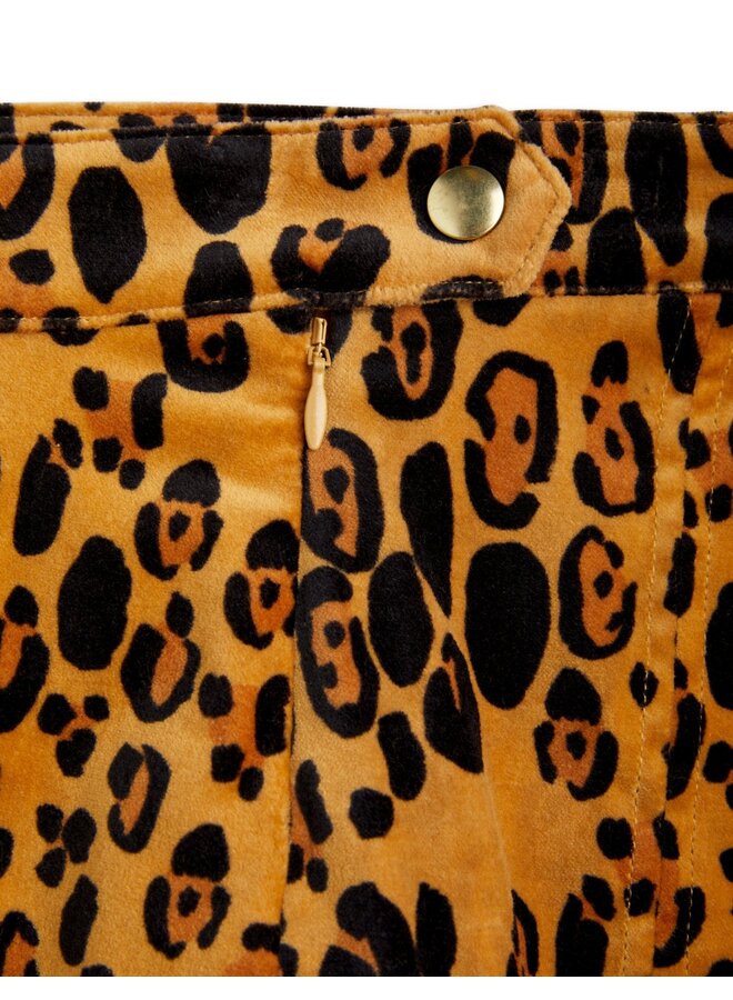 Mini Rodini | leopard aop velvet skirt