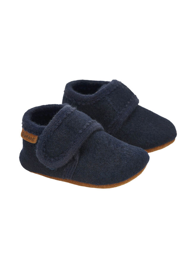En Fant | baby wool slippers | navy