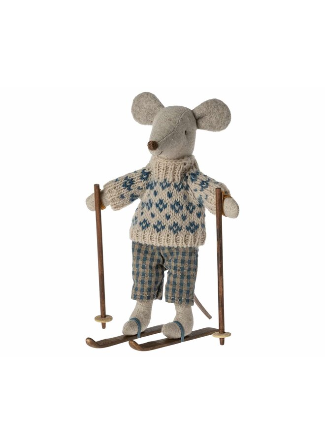 Maileg | winter mouse with ski set | dad
