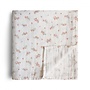 Mushie | swaddle | pink flowers