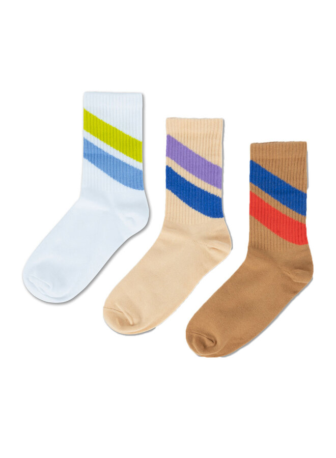 Repose AMS | sporty socks 3 pack | 3 pack stripe
