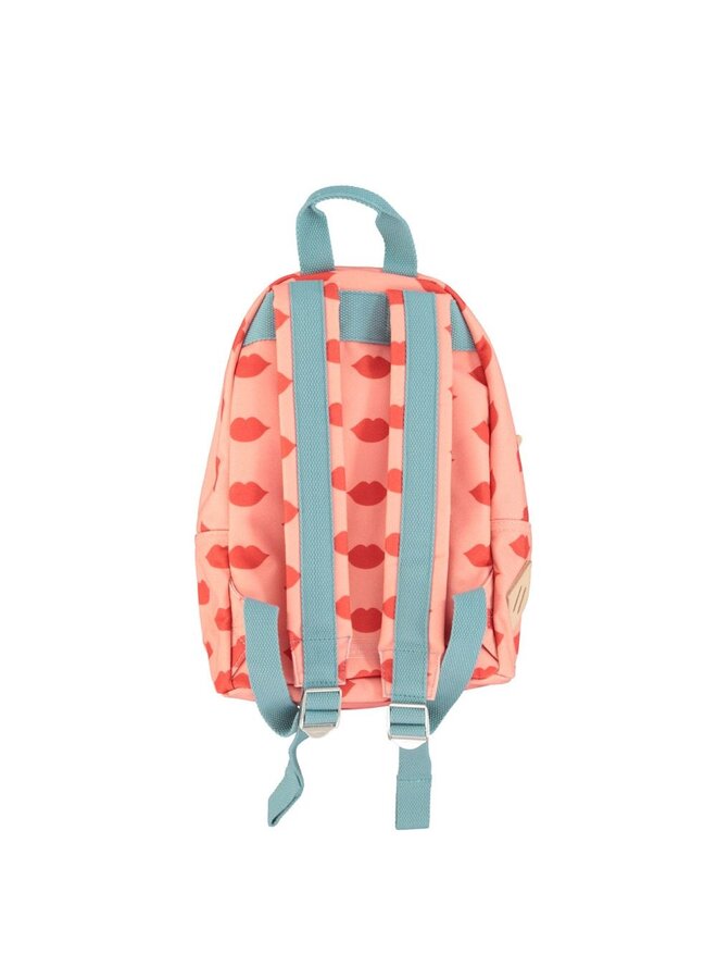 Piupiuchick | backpack | light pink w/ red lips