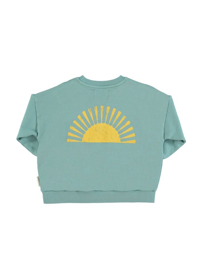 Piupiuchick | sweatshirt | green w/ "burning sand" print