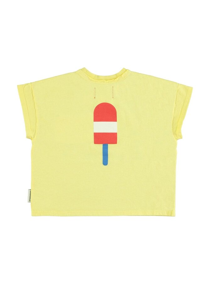 Piupiuchick | t'shirt | yellow w/ ice cream print