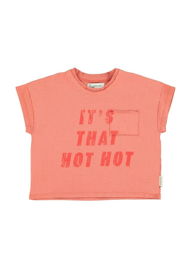Piupiuchick | t'shirt | terracotta w/ "hot hot" print