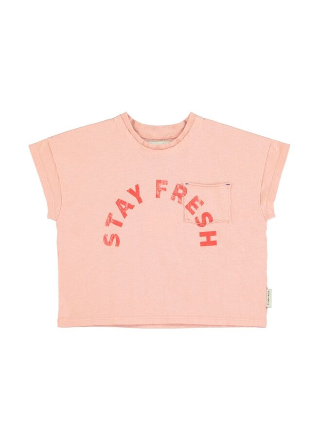 Piupiuchick | t'shirt | light pink w/ "stay fresh" print