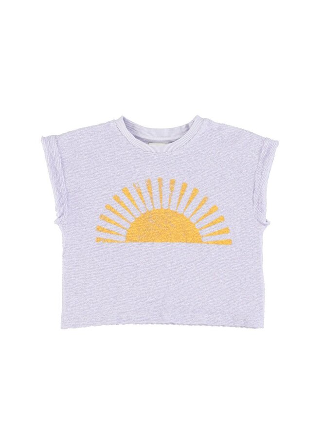 Piupiuchick | t'shirt | lavender w/ "burning sand" print