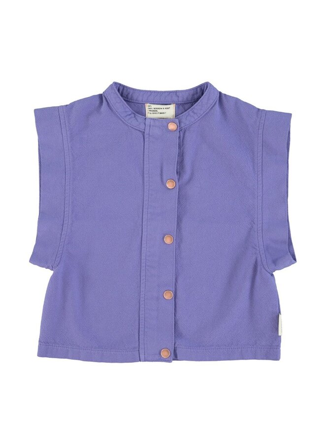 Piupiuchick | sleeveless waistcoat | purple w/ "hot hot" print