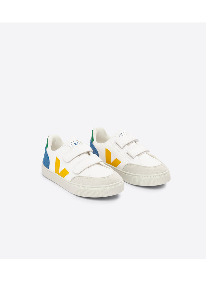 Veja | v-12 chromefree | extra-white multi indigo