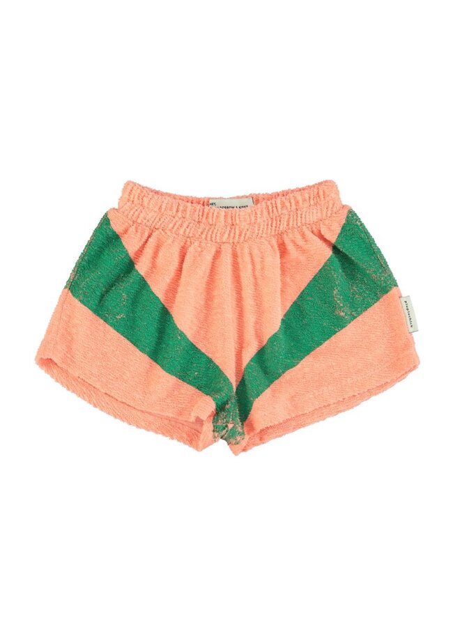 Piupiuchick | shorts | coral & green print