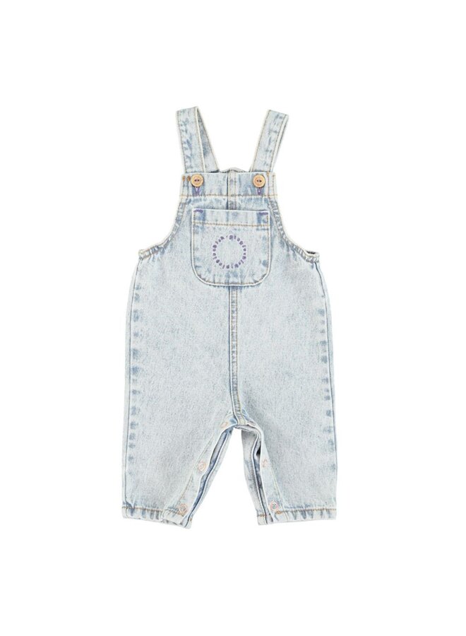 Piupiuchick | baby dungarees | washed blue denim