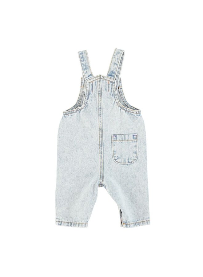 Piupiuchick | baby dungarees | washed blue denim