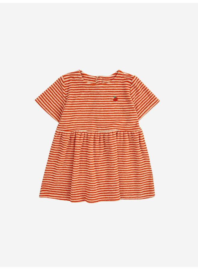 Bobo choses | orange stipes terry dress